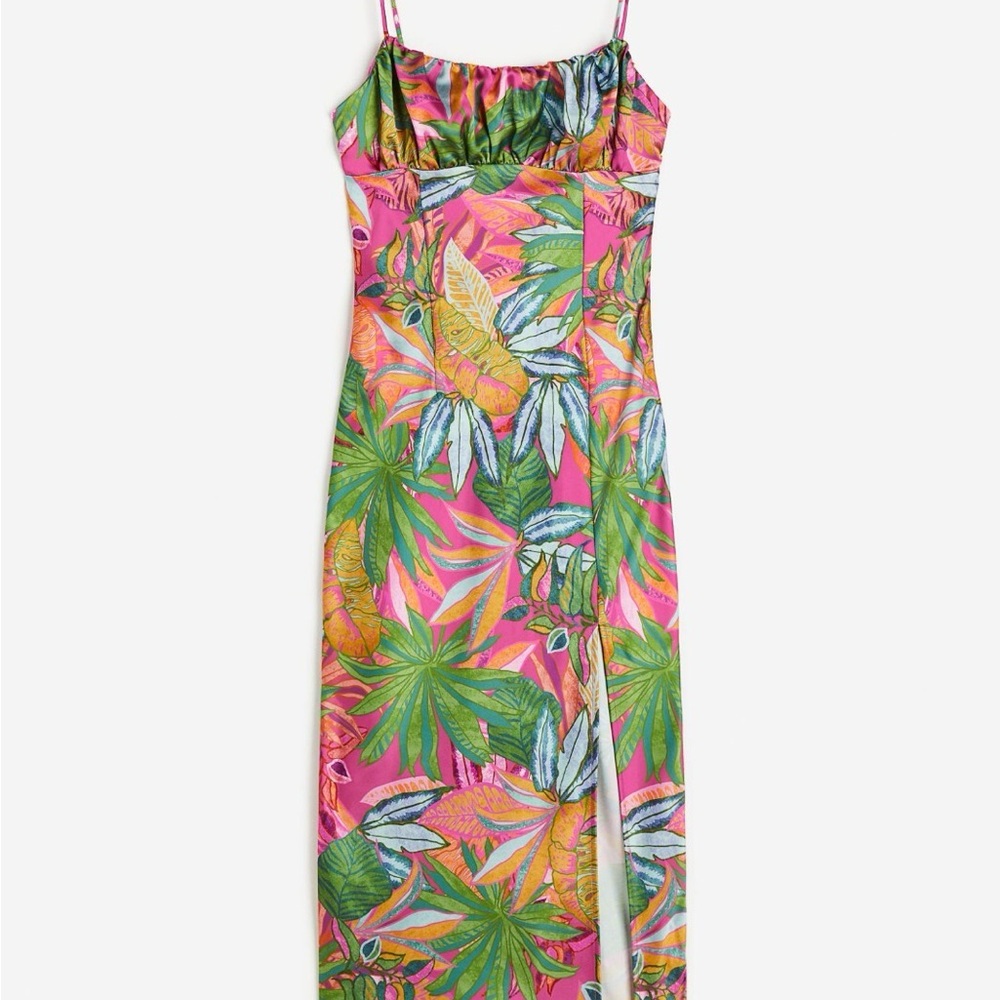 H&M Tropical Leaf Print Dress